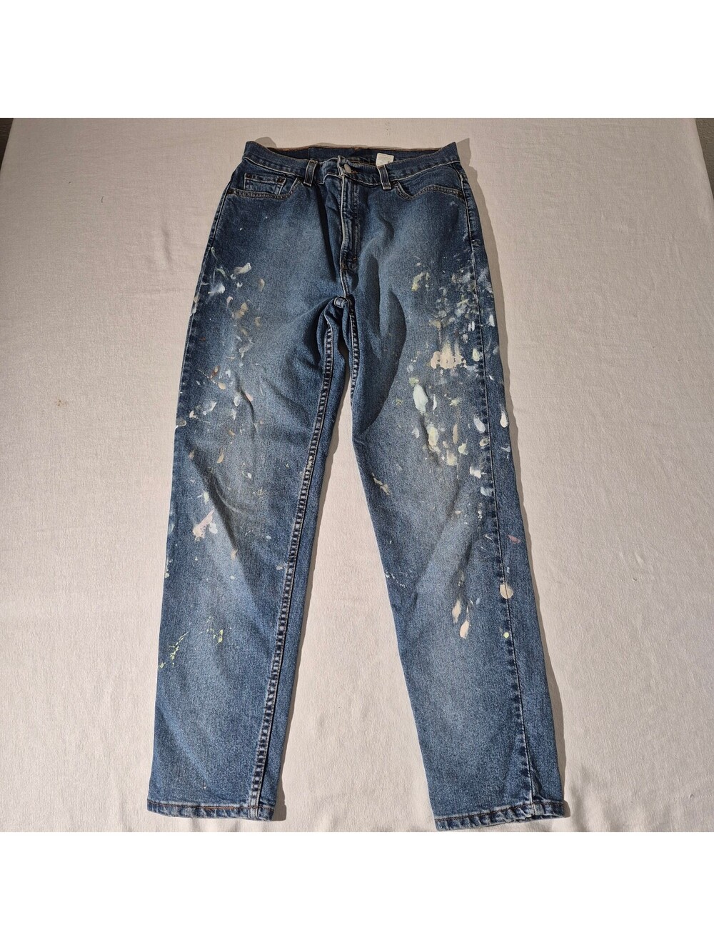 Levi's 512 slim fit size 12 S mis tapered leg 31x31/30.5 paint splatter jeans